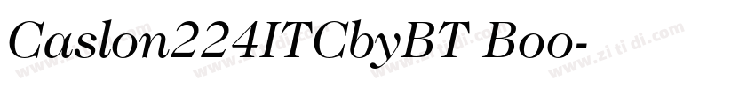 Caslon224ITCbyBT Boo字体转换